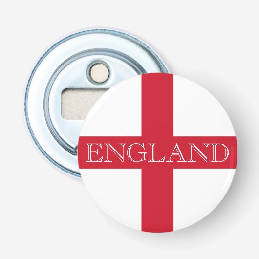 Engelse vlag Engeland bot Button Flesopener (Voorkant)