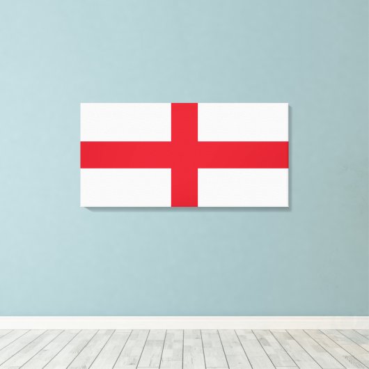 Engelse vlag (Engeland) Canvas Afdruk (Insitu (Houten vloer))