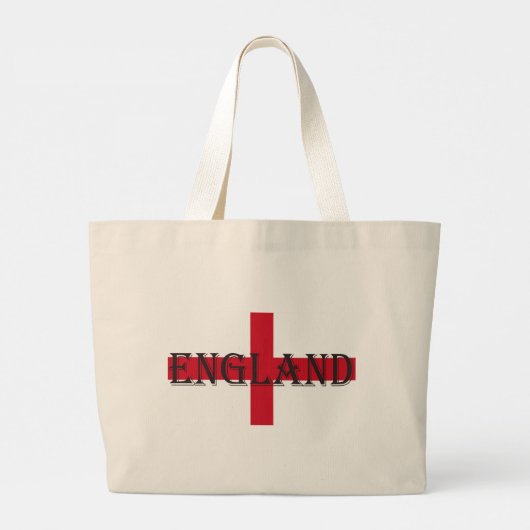 Engelse vlag Engeland jtcnt Grote Tote Bag (Achterkant)