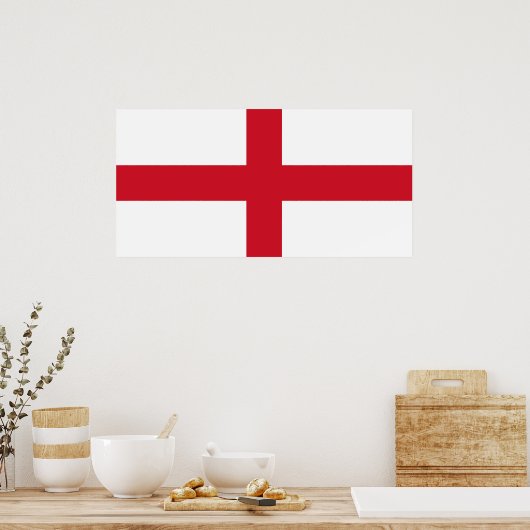 Engelse vlag (Engeland) Poster (Keuken)
