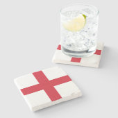 Engelse Vlag (Engeland) Stenen Onderzetter (Zijkant)