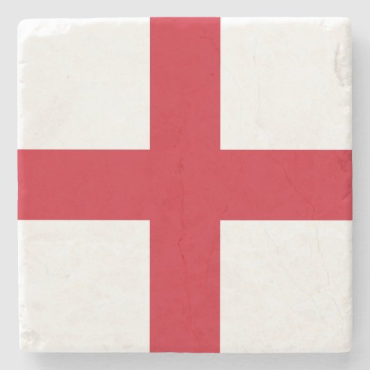 Engelse Vlag (Engeland) Stenen Onderzetter (Voorkant)