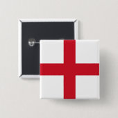 Engelse vlag (Engeland) Vierkante Button 5,1 Cm (Voorkant /achterkant)