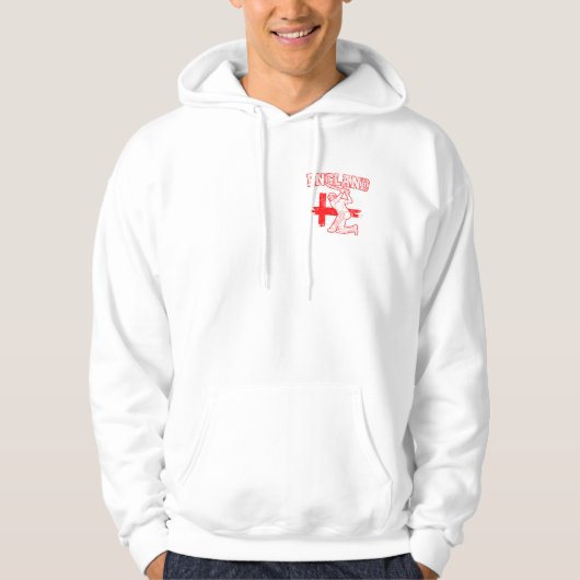 Engelse vlag Engels cricket Hoodie (Voorkant)