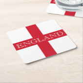 Engelse vlag Engelse kust Kartonnen Onderzetters (Schuin)