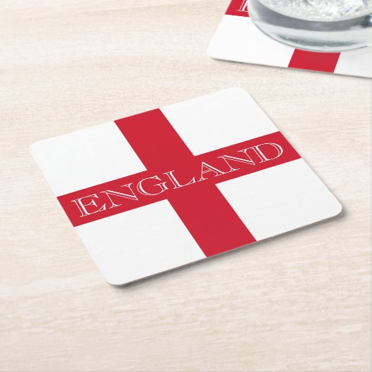 Engelse vlag Engelse kust Kartonnen Onderzetters (Schuin)