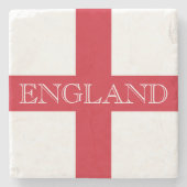 Engelse vlag Engelse kust Stenen Onderzetter (Voorkant)