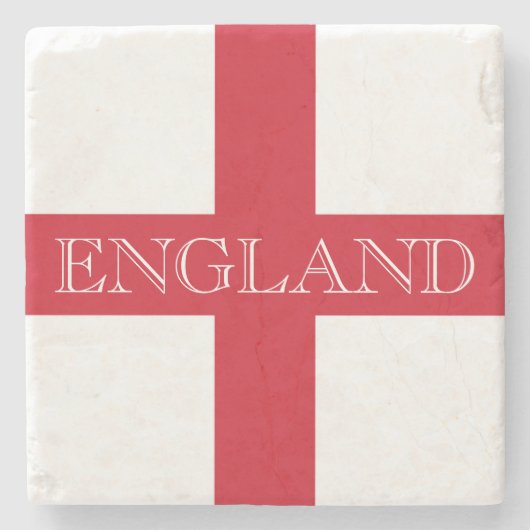 Engelse vlag Engelse kust Stenen Onderzetter (Voorkant)