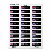 Engelse vlag etiket (Full Sheet)