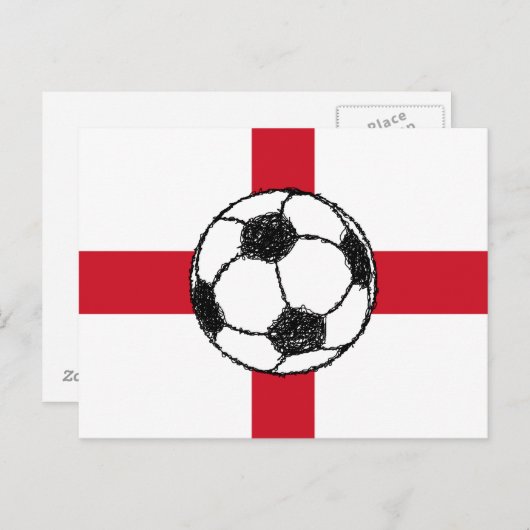 Engelse vlag | Footballs bol Briefkaart (Voorkant / Achterkant)