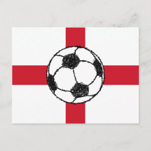 Engelse vlag   Footballs bol Briefkaart