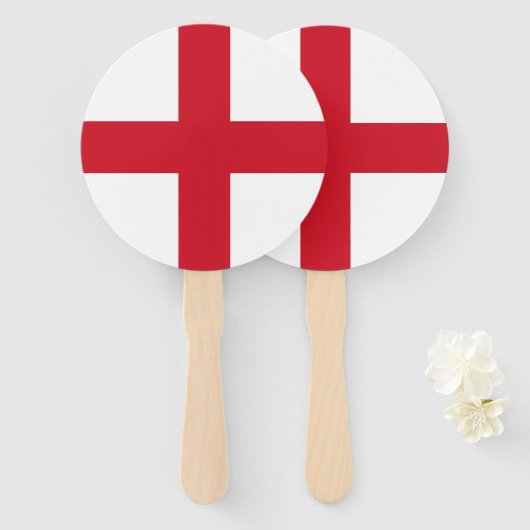 Engelse vlag handwaaier (Voorkant en achterkant)