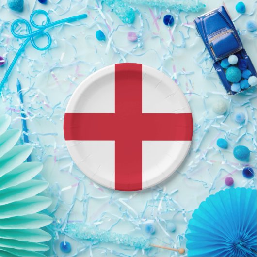 Engelse vlag papieren bordje (Feest)