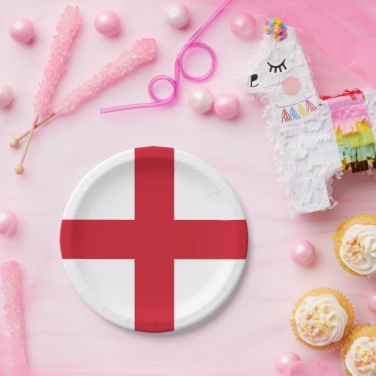 Engelse vlag papieren bordje (Feest)