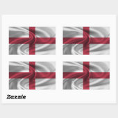 Engelse vlag rechthoekige sticker (Vel)