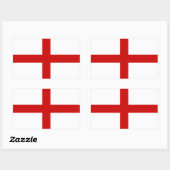 Engelse vlag rechthoekige sticker (Vel)
