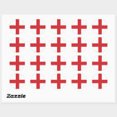 Engelse vlag ronde sticker (Vel)
