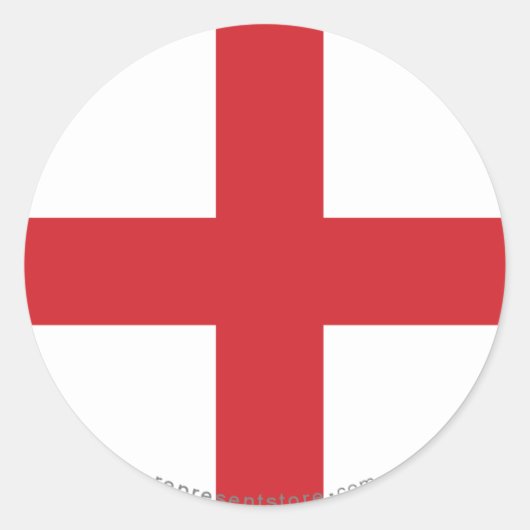 Engelse vlag ronde sticker (Voorkant)