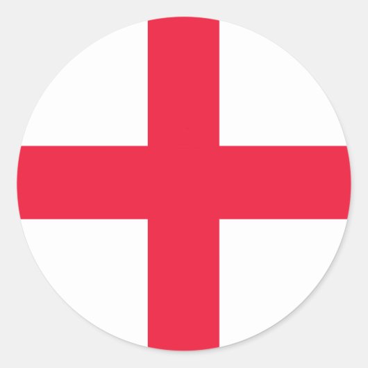 Engelse vlag ronde sticker (Voorkant)