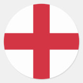 Engelse vlag ronde sticker (Voorkant)