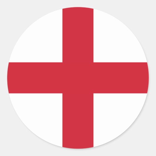 Engelse vlag ronde sticker (Voorkant)