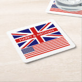 Engelse vlag van British Union Kartonnen Onderzetters (Schuin)