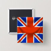engelse vlag vierkante button 5,1 cm (Voorkant /achterkant)