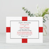 Engelse vlag, vlag van Engeland bruiloft Kaart (Staand voorkant)