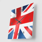 Engelse vlag voor Square-Wall-Clock Vierkante Klok (Hoek)
