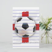 Engelse voetbalster briefpapier (Staand voorkant)