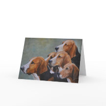 Engelse Vossenjachthonden Hond Kunst Wenskaart