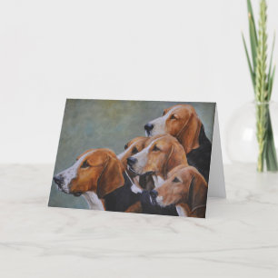 Engelse Vossenjachthonden Hond Kunst Wenskaart Bedankkaart