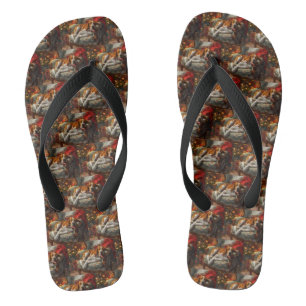 Engelse vosshond Kerstfeest Teenslippers