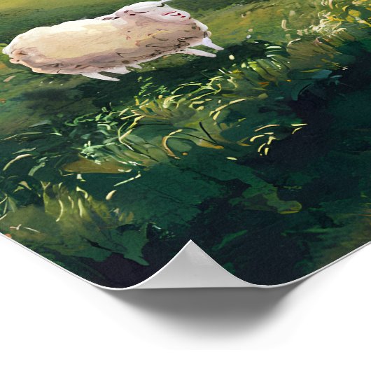 Engelse Waterverf Landschapsschilderkunst Poster (Hoek)