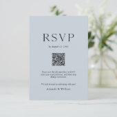 Engelse Weide Botanische Trouw RSVP Kaart met QR (Staand voorkant)