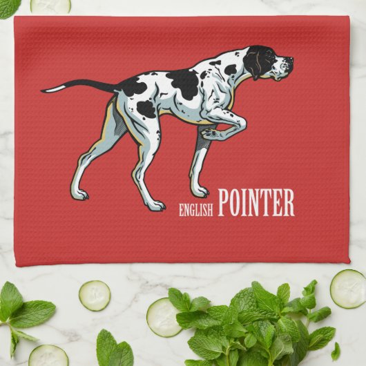 Engelse wijzerhond theedoek (Gevouwen)