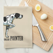 Engelse wijzerhond theedoek (Quarter Fold)