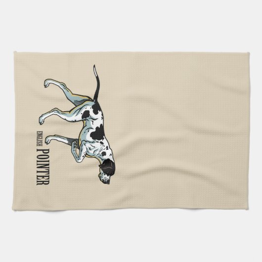 Engelse wijzerhond theedoek (Horizontaal)