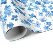 Engelse Wildflower Vergeet-Me-Nots Cadeaupapier (Rol Hoek)