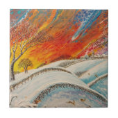 Engelse winterdag tegeltje (Voorkant)