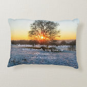 Engelse winterzonsondergang - gepersonaliseerd accent kussen