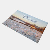 Engelse winterzonsondergang - gepersonaliseerd deurmat (Schuin)