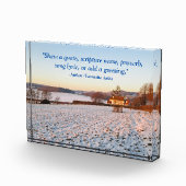 Engelse winterzonsondergang - gepersonaliseerd fotoblokken (Rechts)