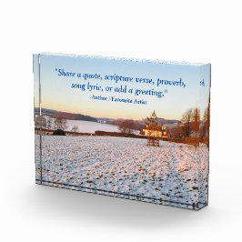 Engelse winterzonsondergang - gepersonaliseerd fotoblokken