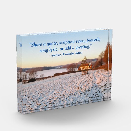 Engelse winterzonsondergang - gepersonaliseerd fotoblokken (Links)