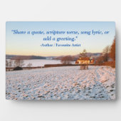 Engelse winterzonsondergang - gepersonaliseerd fotoplaat (voorkant)