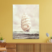 Engelse wolklem canvas afdruk (Insitu (Woonkamer))