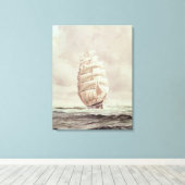 Engelse wolklem canvas afdruk (Insitu (Houten vloer))