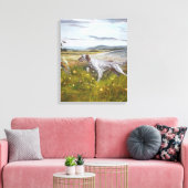 Engelse zetter met fazanten, kunst canvas afdruk (Insitu (Woonkamer))