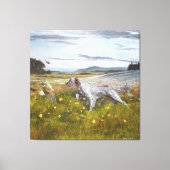 Engelse zetter met fazanten, kunst canvas afdruk (Voorkant)